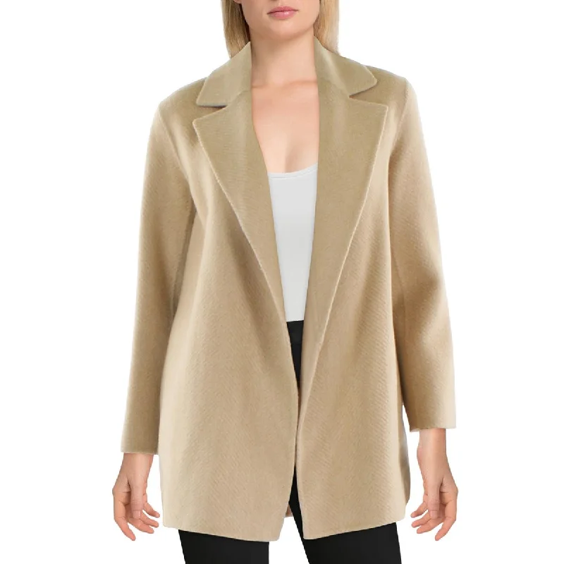 Clairene Womens Wool Open-Front Wool Coat