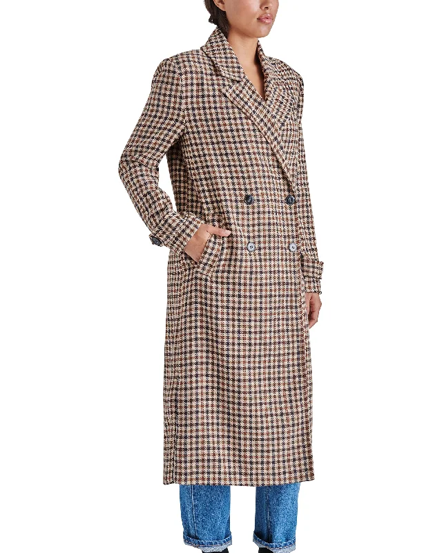 PRINCE COAT BROWN MULTI Fitted Faux Suede Blazer
