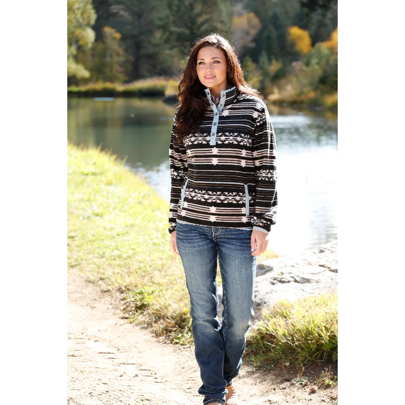 Cinch Women's Black Southwest Polar Fleece Pullover