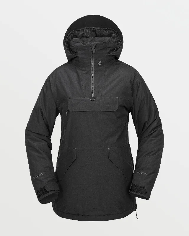 Womens Fern Insulated Gore Pullover - Black Jewel Neck Pullover