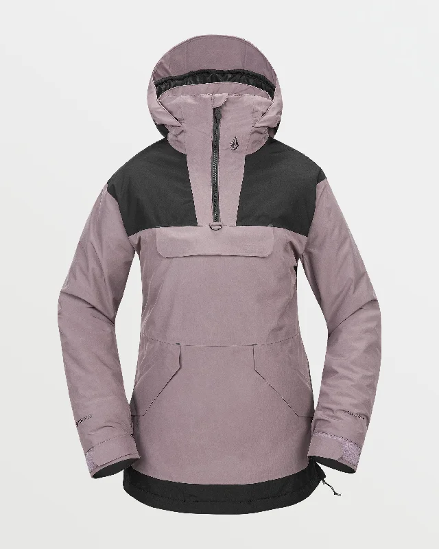 Womens Fern Insulated Gore Pullover - Dusty Lavender Keyhole Neck Pullover