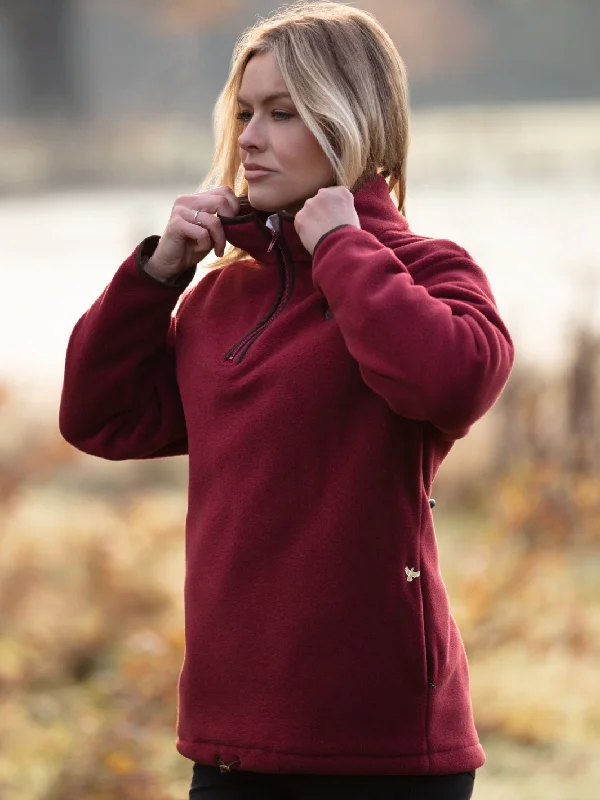 Unisex Fleece Pullover - Burgundy Cashmere Luxurious Pullover