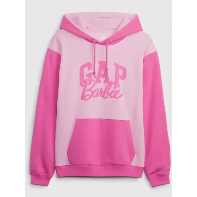 Gap Barbie Pink Pullover Hoodie Crew Neck Wool