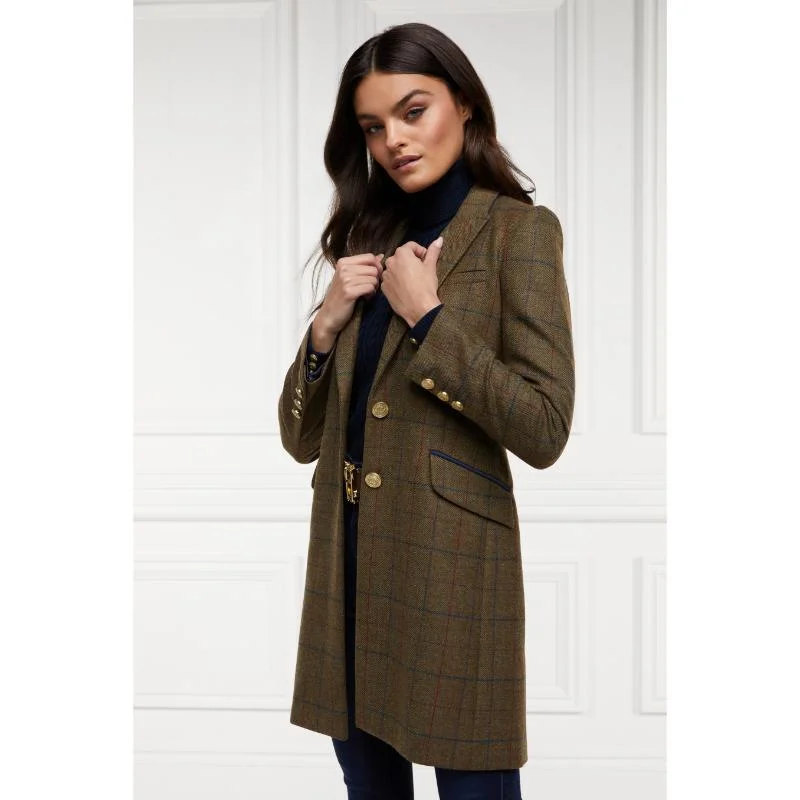 Holland Cooper Highgrove Ladies Tweed Coat - Glen Green