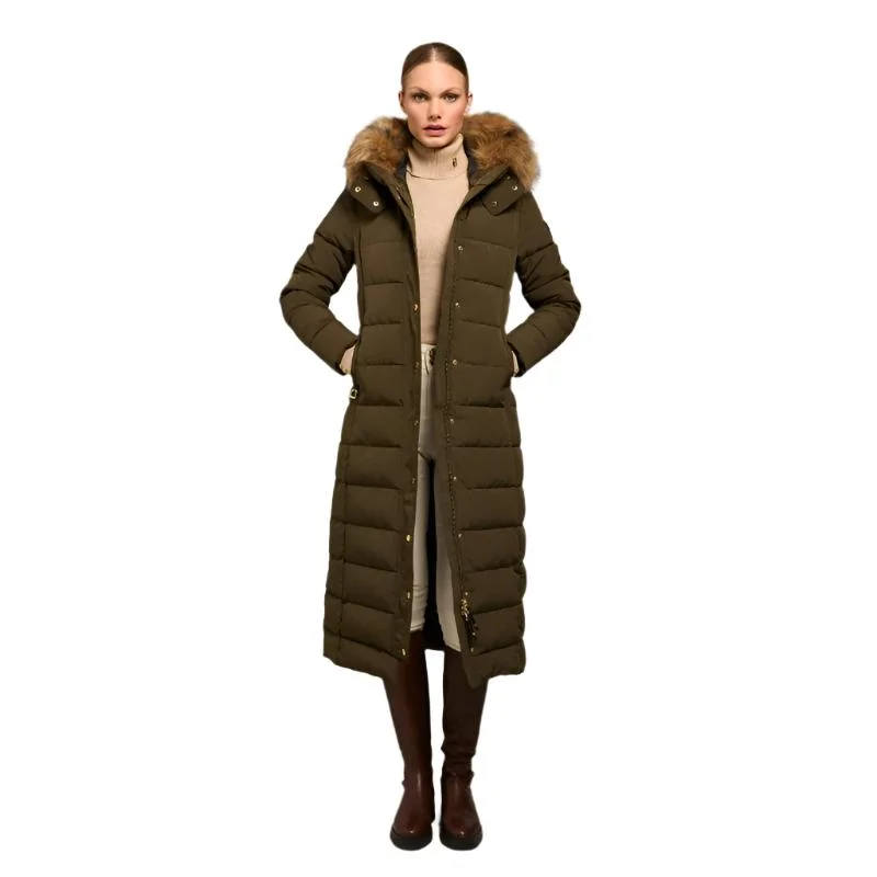 Holland Cooper Stoneleigh Longline Ladies Coat - Khaki