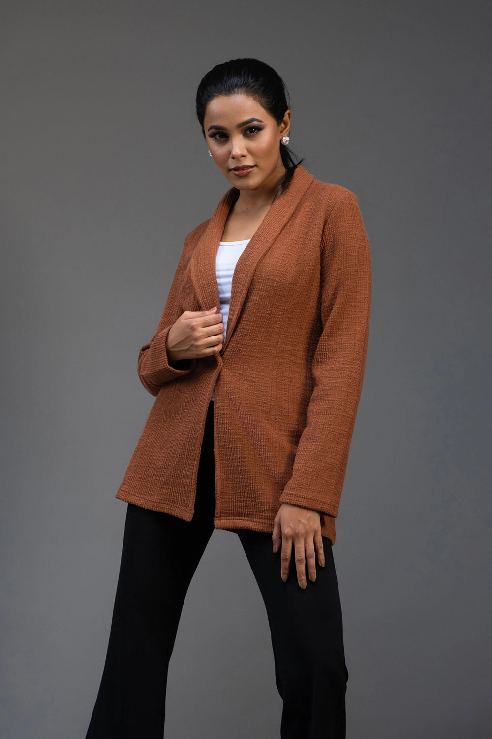 Knitted Coat Knit Longline Duster