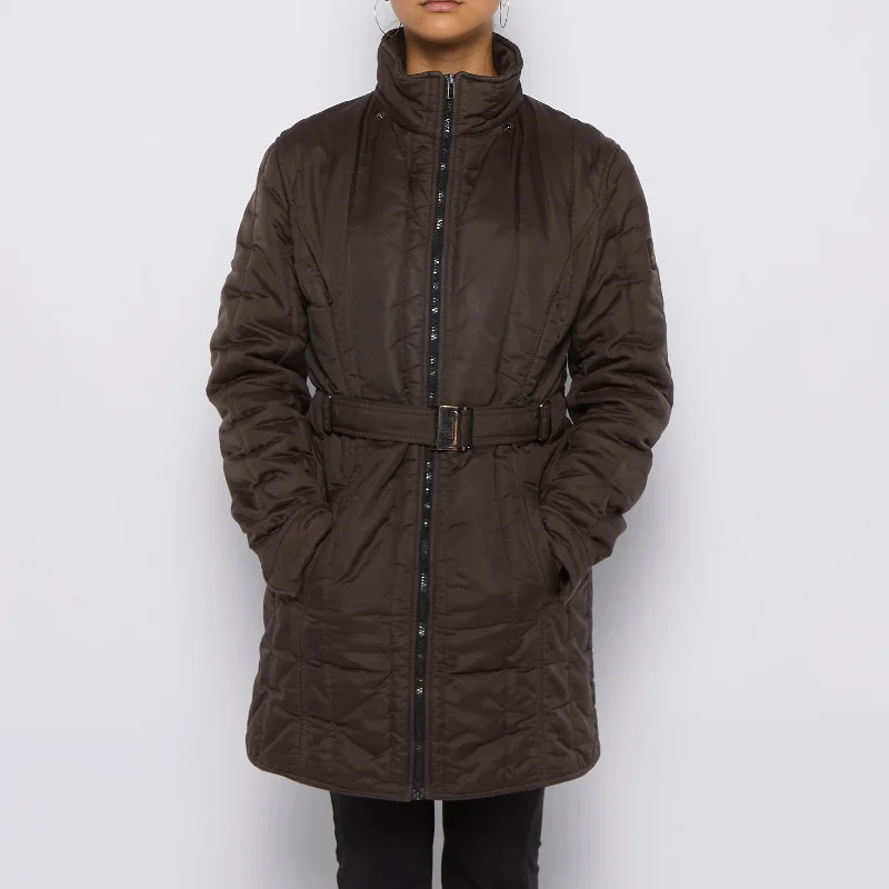 Belted Light Padded 3/4 Coat - UK 10