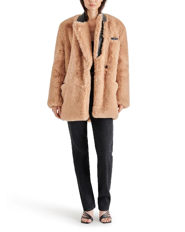 MYRA COAT NATURAL Open-Knit Duster Coat