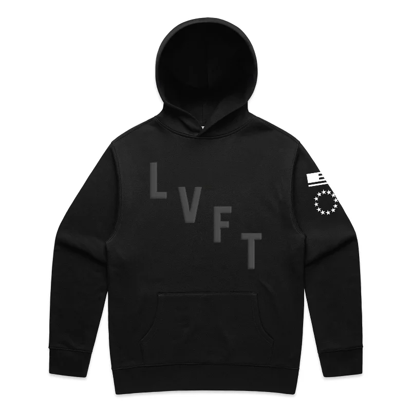 Crew Pullover Hoodie - Black