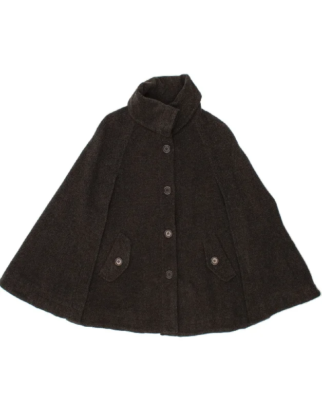 OASIS Womens Poncho Coat UK 10 Small Grey Ultra-Soft Sherpa Vest