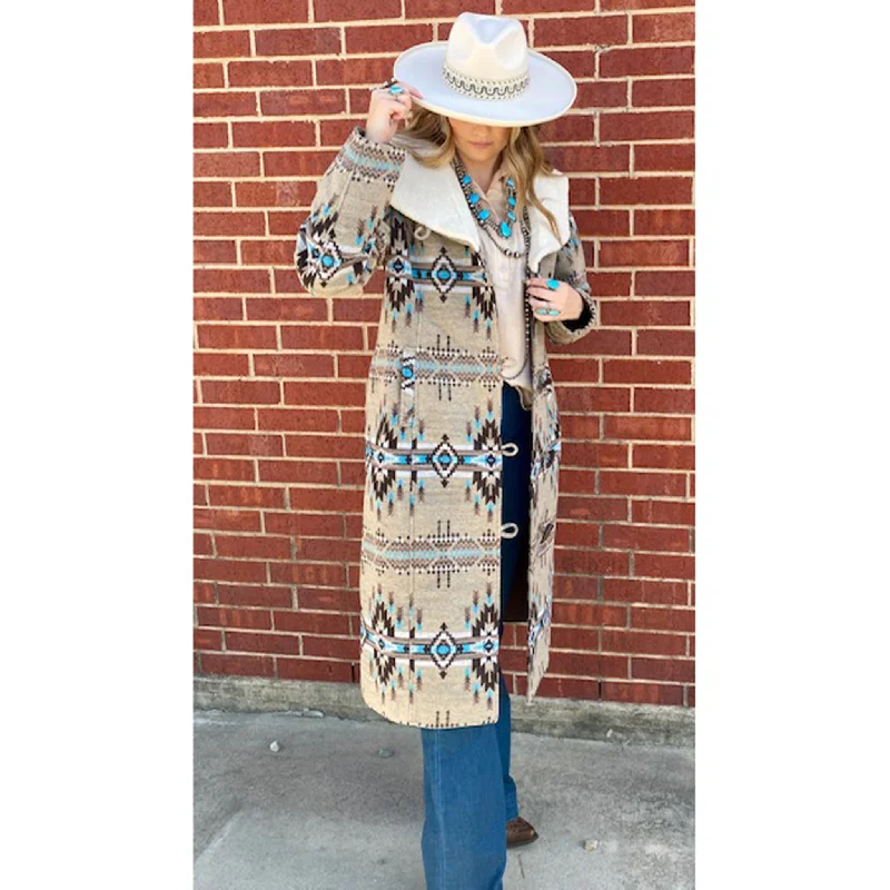 Powder River Southwest Long Wool Coat