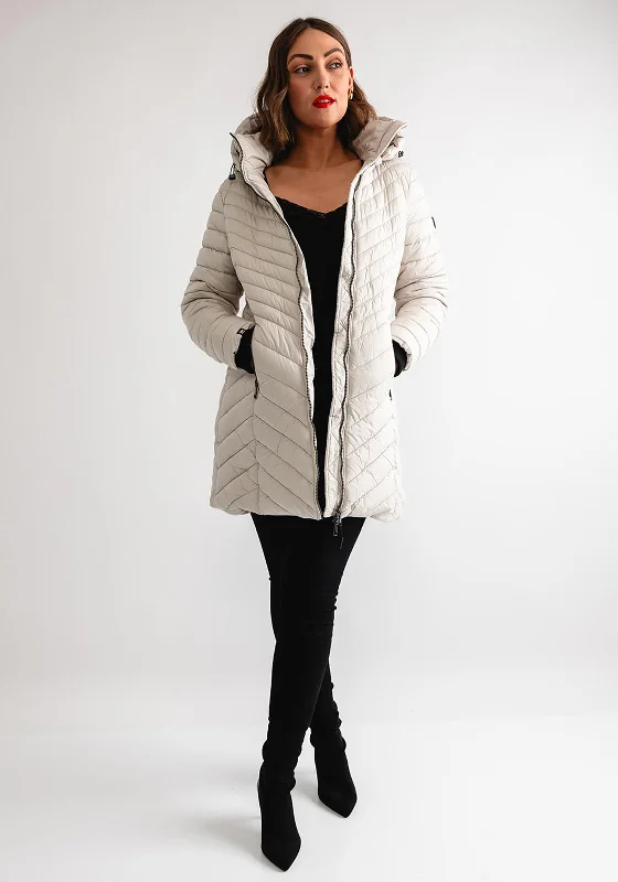 Rino & Pelle Sel Padded Long Coat, Cream