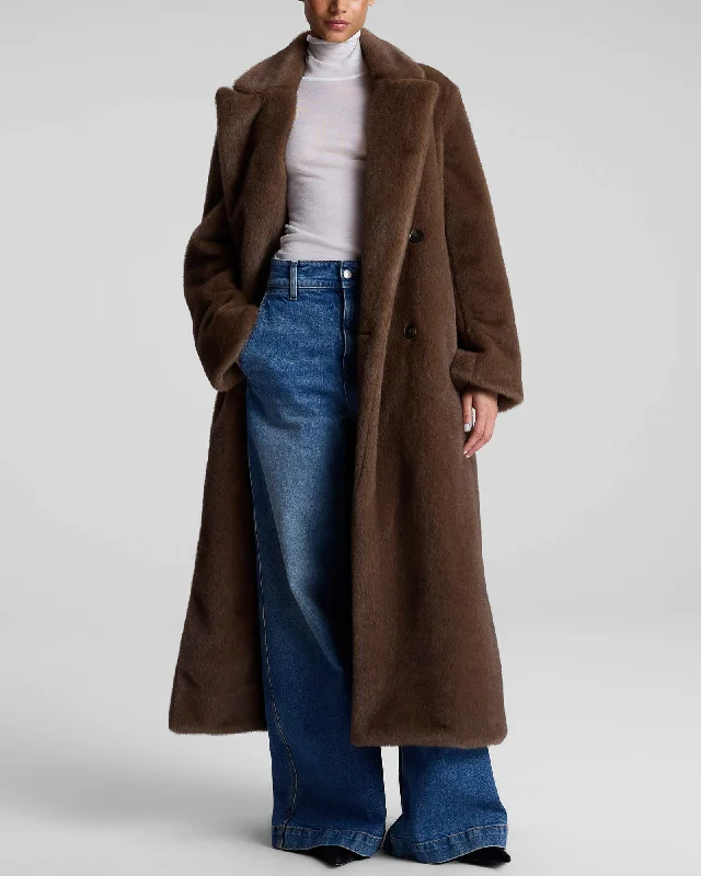 Franklin Faux Fur Coat Cropped Moto Jacket