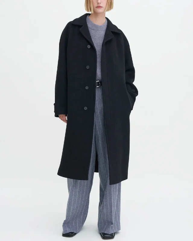 Wool Carcoat A-Line Swing Coat