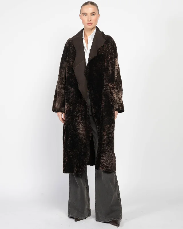 Reversible Asymmetric Coat Button-Up Cardigan Coat