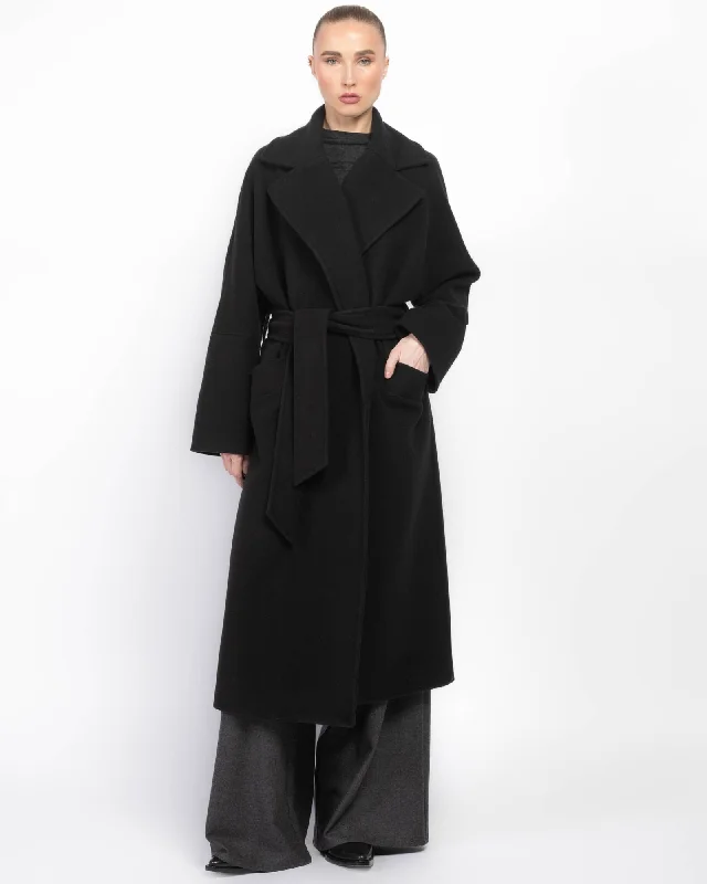 Audrey Wool Coat Fur-Lined Aviator Coat
