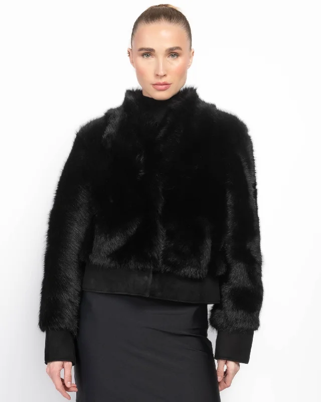 Bean Shearling Coat Luxe Faux Fur Coat
