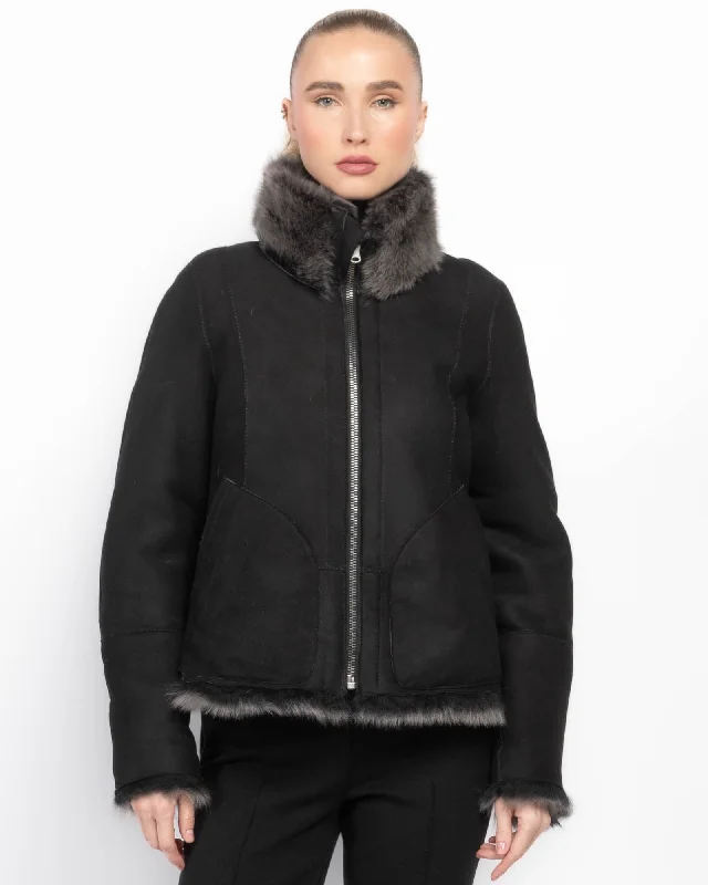 Hope Reversible Coat Puff Sleeve Overcoat