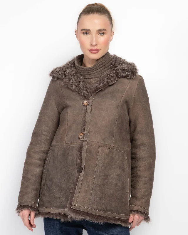 Milky Way Shearling Coat Fashionable Blazer Coat