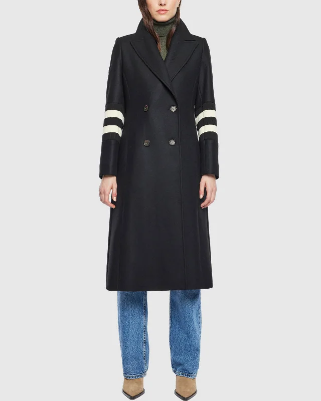 Yvette Wool Coat Collared Pea Coat