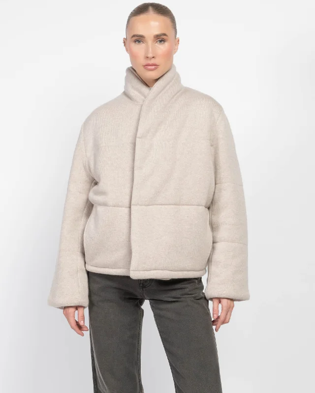 Prague Puffer Coat Boho Fringe Cardigan