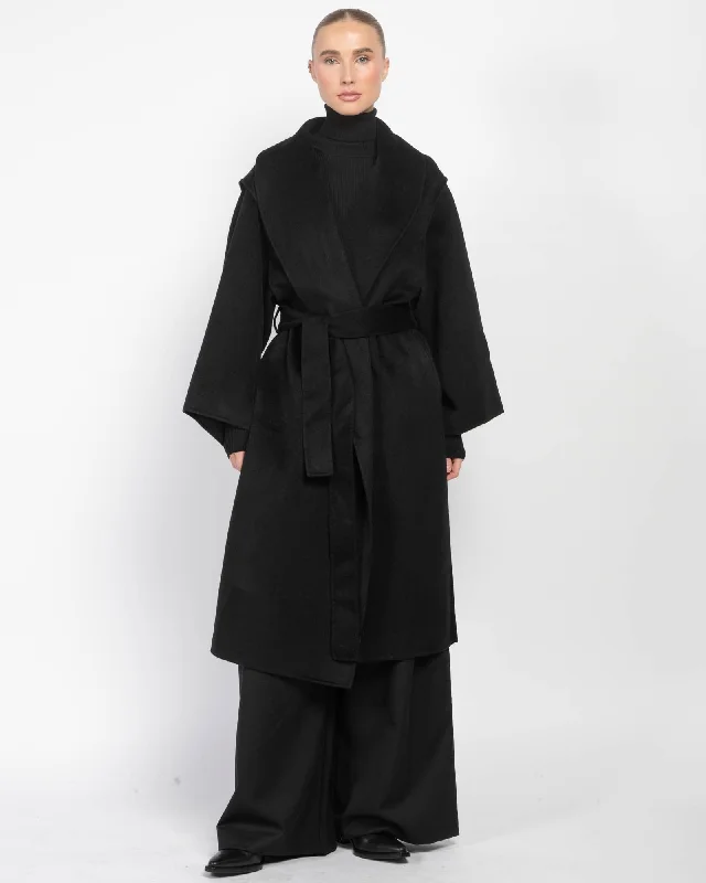 Soura Coat With Belt Fur-Trimmed Winter Coat