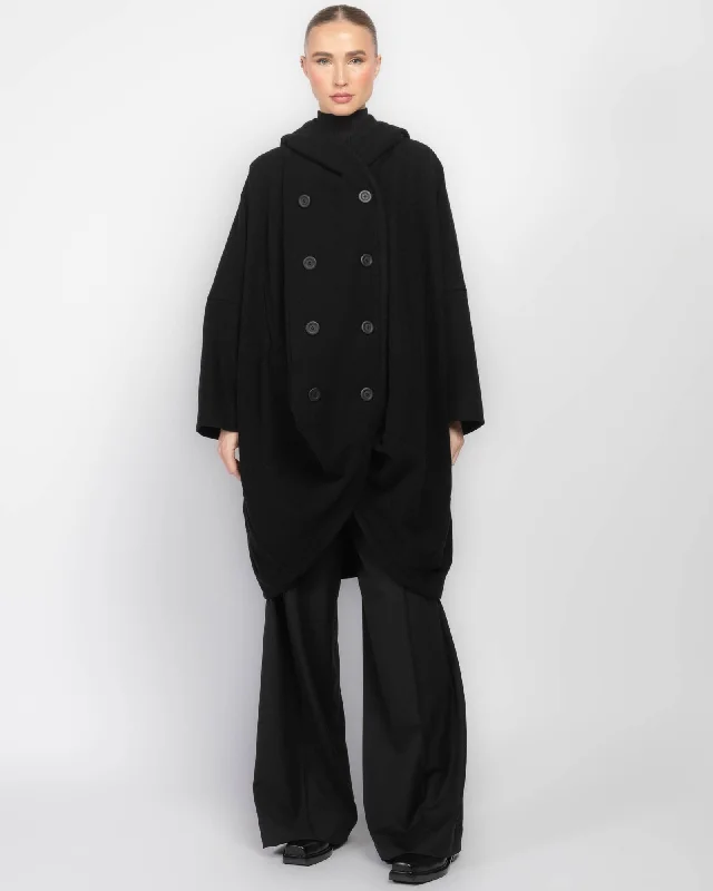 Cocoon Coat Drape Front Waterfall Coat