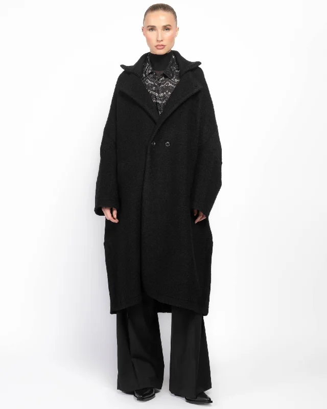 Double Face Long Coat Reversible Quilted Jacket