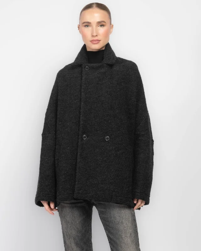 Double-Faced Short Coat Casual Open-Front Coat