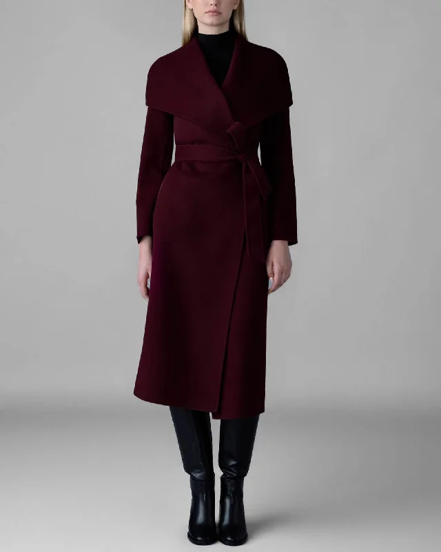 Mai-CN Belt Coat Elegant Cape Blazer