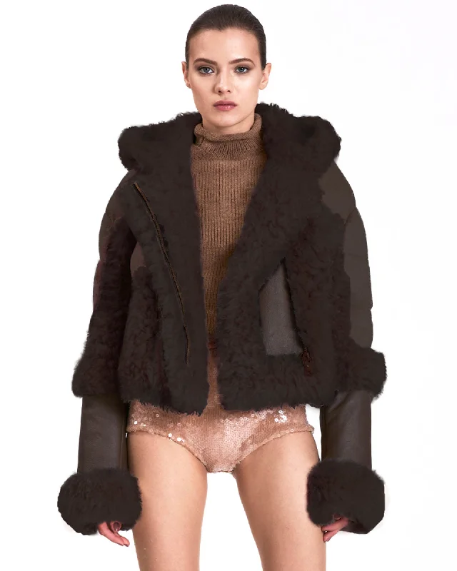 Montana Hooded Coat Open-Knit Duster Coat