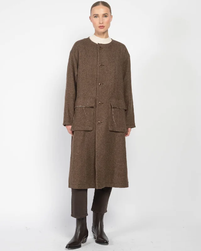 O-Collarless Wind Breaker Coat Stretch Fit Moto Jacket