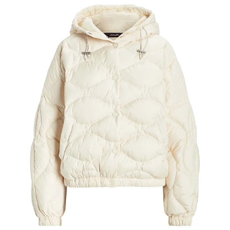 Womens LS Eco Mattify Coat Insulated Andover Cream - AW23 Hooded Raincoat Women