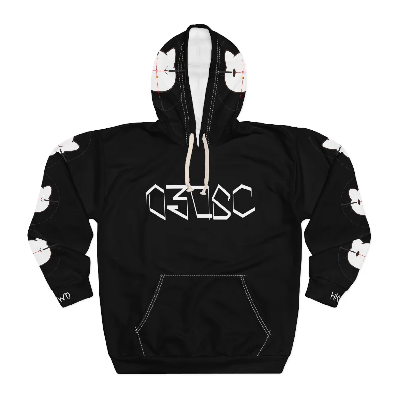 03osc Gir Pullover All Over Print Hoodie Black