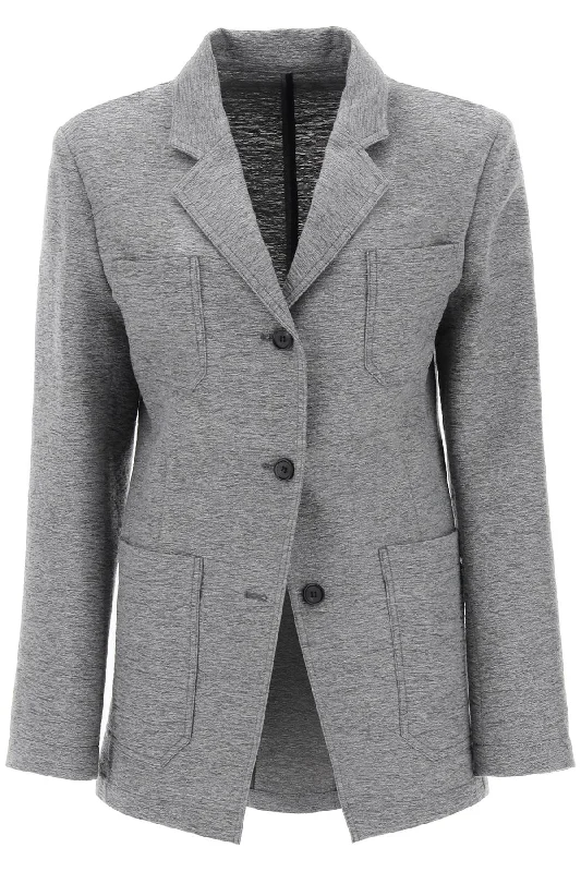 Deconstructed Single-breasted Blazer  - Grigio