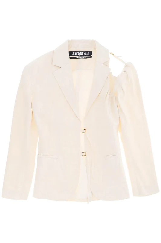 'la Veste Galliga' Single-breasted Blazer  - Bianco