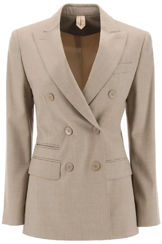 Nandina Double-breasted Blazer  - Beige