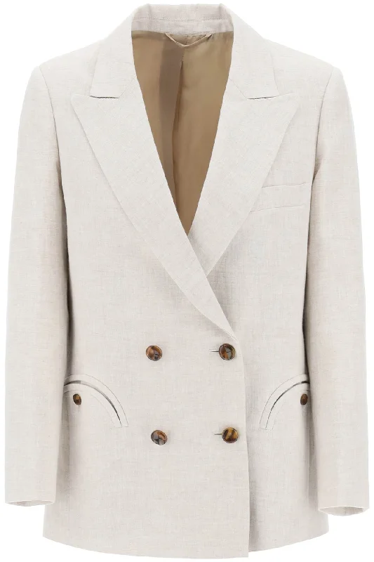 Everyday Mid-day Sun Double-breasted Blazer  - Beige