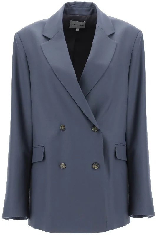 Donau Double-breasted Blazer  - Grey