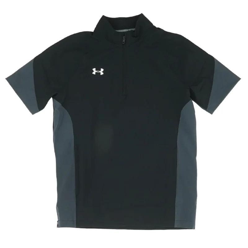 Black Solid 1/4 Zip Pullover