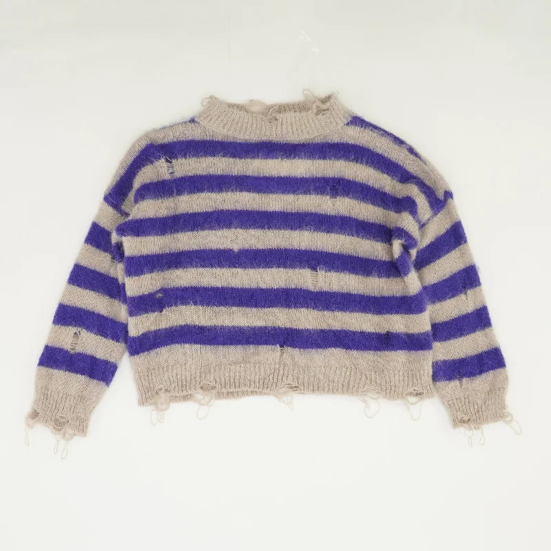 Blue Striped Pullover Sweater