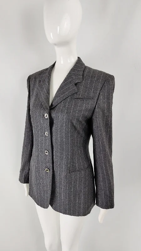 Claudio Lugli Womens Grey Wool Blazer