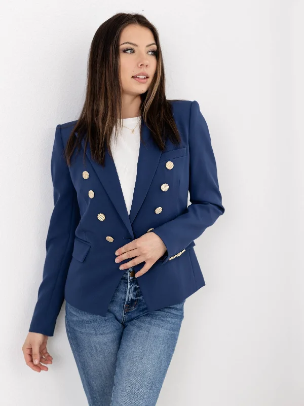 Generation Love Navy Amelia Crepe Blazer