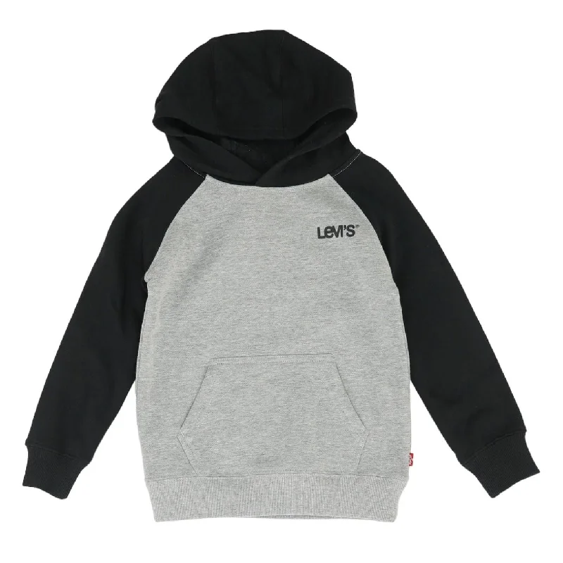 Gray Color Block Hoodie Pullover