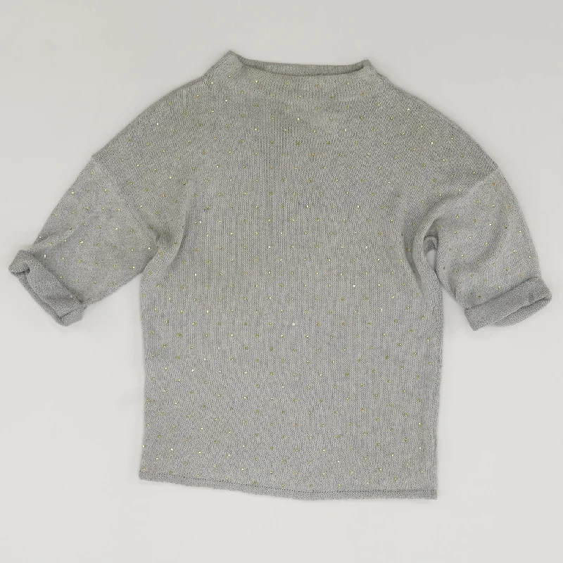 Gray Graphic Pullover Sweater