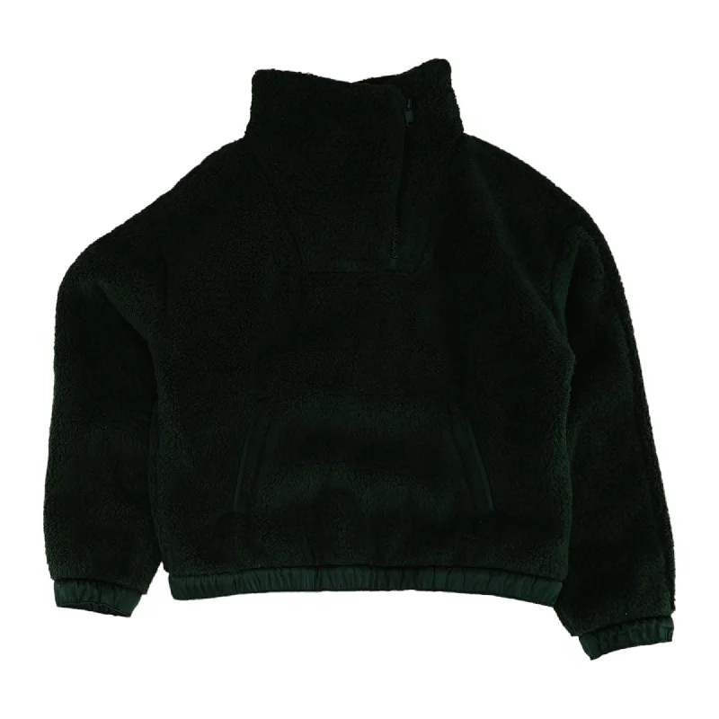 Green Solid 1/4 Zip Pullover