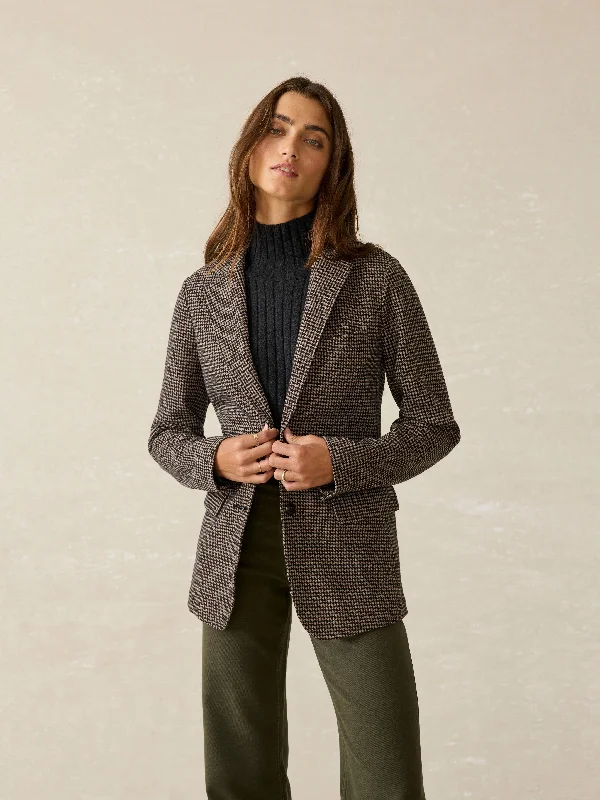 Inlet Houndstooth Blazer - Mocha Mountain Houndstooth