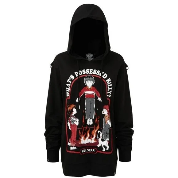 Possessed Pullover Hoodie | Black Cotton Unisex