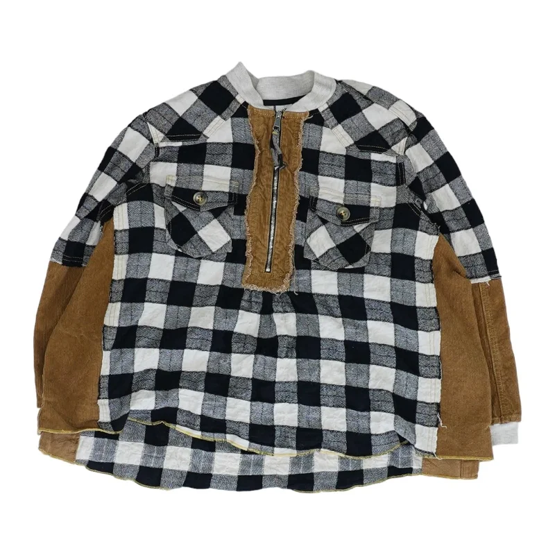 Multi Plaid 1/4 Zip Pullover