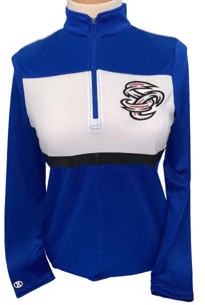 Omaha Storm Chasers Women's Augusta Royal Prism Bold 1/4 Zip Pullover